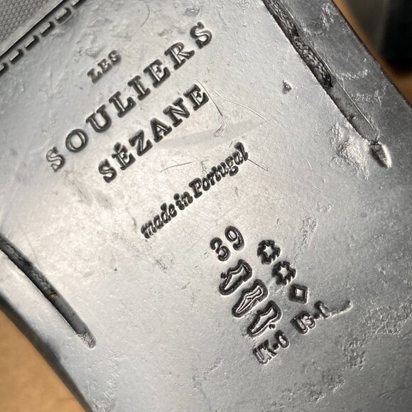 Sezane Vicky Leather Loafers in Smooth Black. Size 39 - Picture 11 of 11